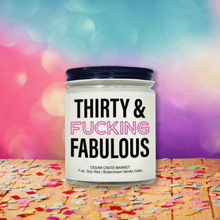 Thirty & Fucking Fabulous Clear Jar