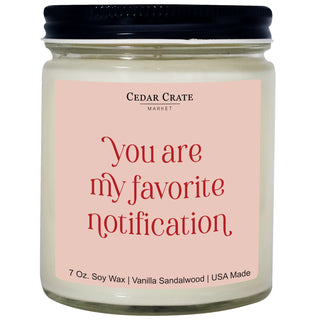 You Are My Favorite Notification Soy Candle