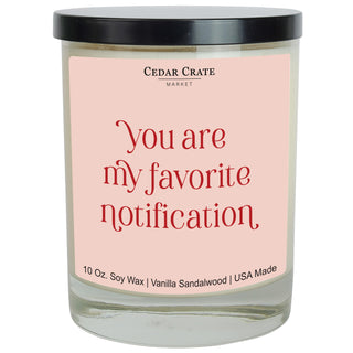 You Are My Favorite Notification Soy Candle