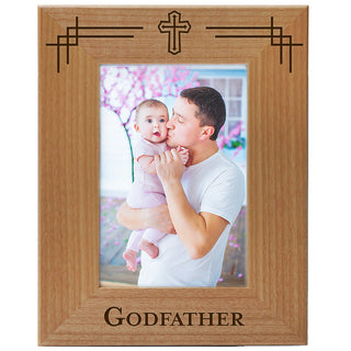 Godfather - Engraved Natural Wood Photo Frame