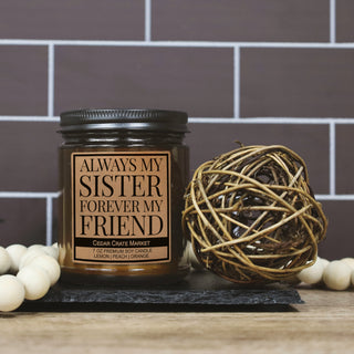 Always My Sister Forever My Friend Amber Jar