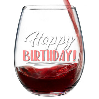 Happy birthday Wine Glass - Last Chance!