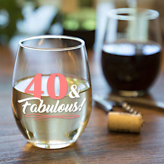 40 & Fabulous Wine Glass - Last Chance!