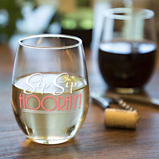 Sip Sip Hooray Wine Glass - Last Chance!