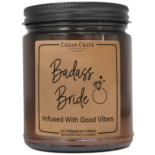 Badass Bride Infused with Good Vibes Amber Jar
