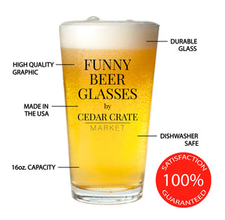 Todays Good Mood Is Sponsored By Retirement And Beer - 16oz Beer Glass