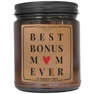 Best Bonus Mom Ever Amber Jar