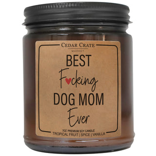 Best Fucking Dog Mom Ever Amber Jar