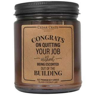 Congrats On Quitting your Job Amber Jar