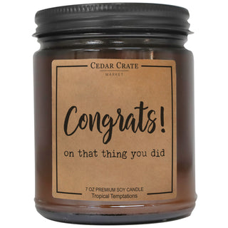 Congrats On That Thing You Did Amber Jar