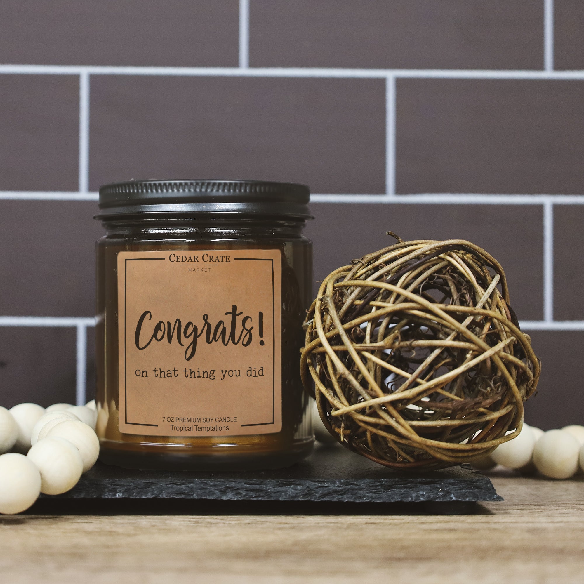 Congrats On That Thing You Did Amber Jar