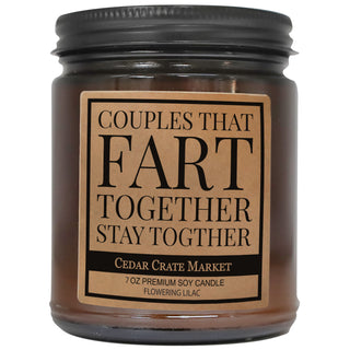 Couples That Fart Together Stay Together Amber Jar