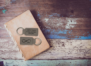 Drive Safe Because Your Mom Loves You - Vegan Leather Keychain
