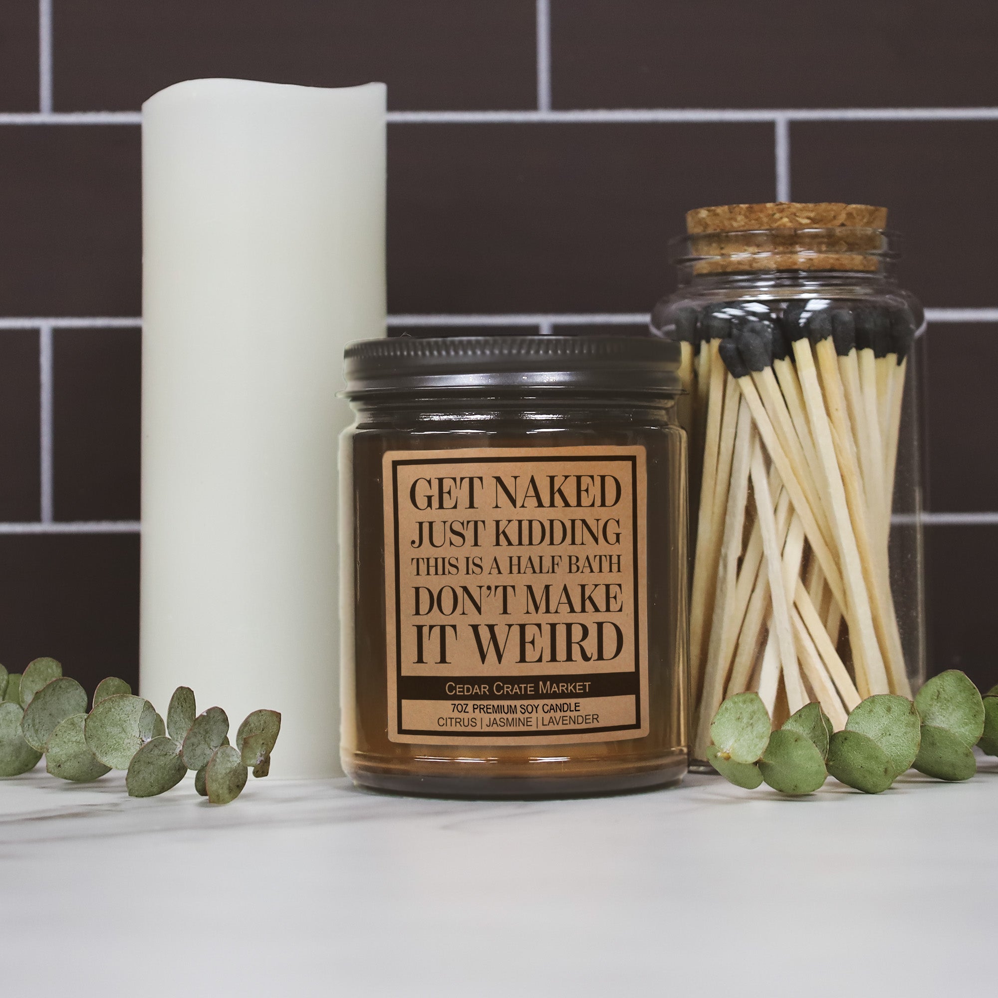 Get Naked Just Kidding This Is A Half Bath Amber Jar