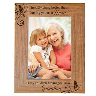 My Children Having You As A Grandma Wood Photo Frame