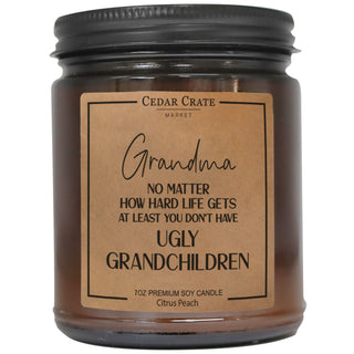 Grandma No Matter How Hard Life Gets Amber Jar