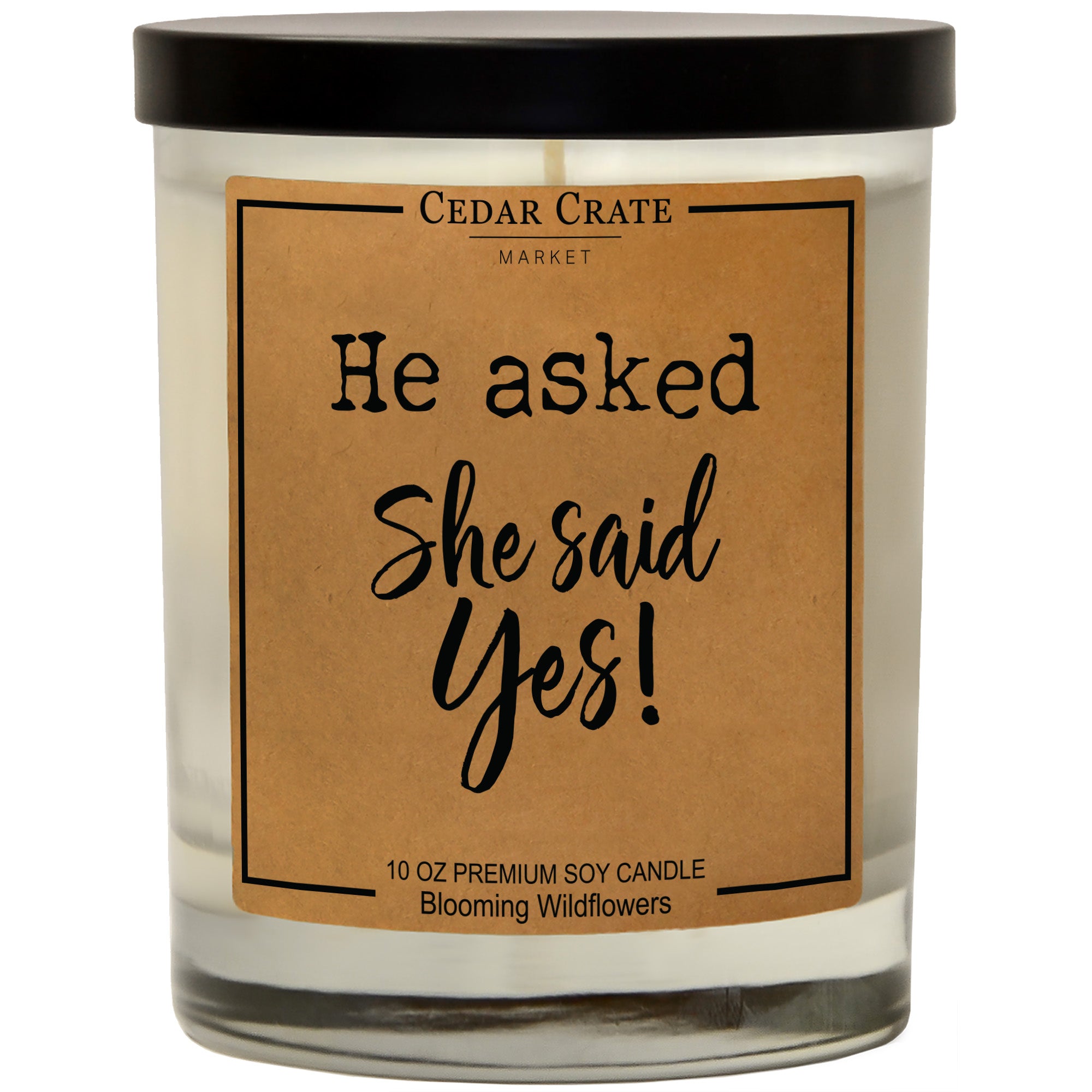 He Asked She Said Yes Soy Candle