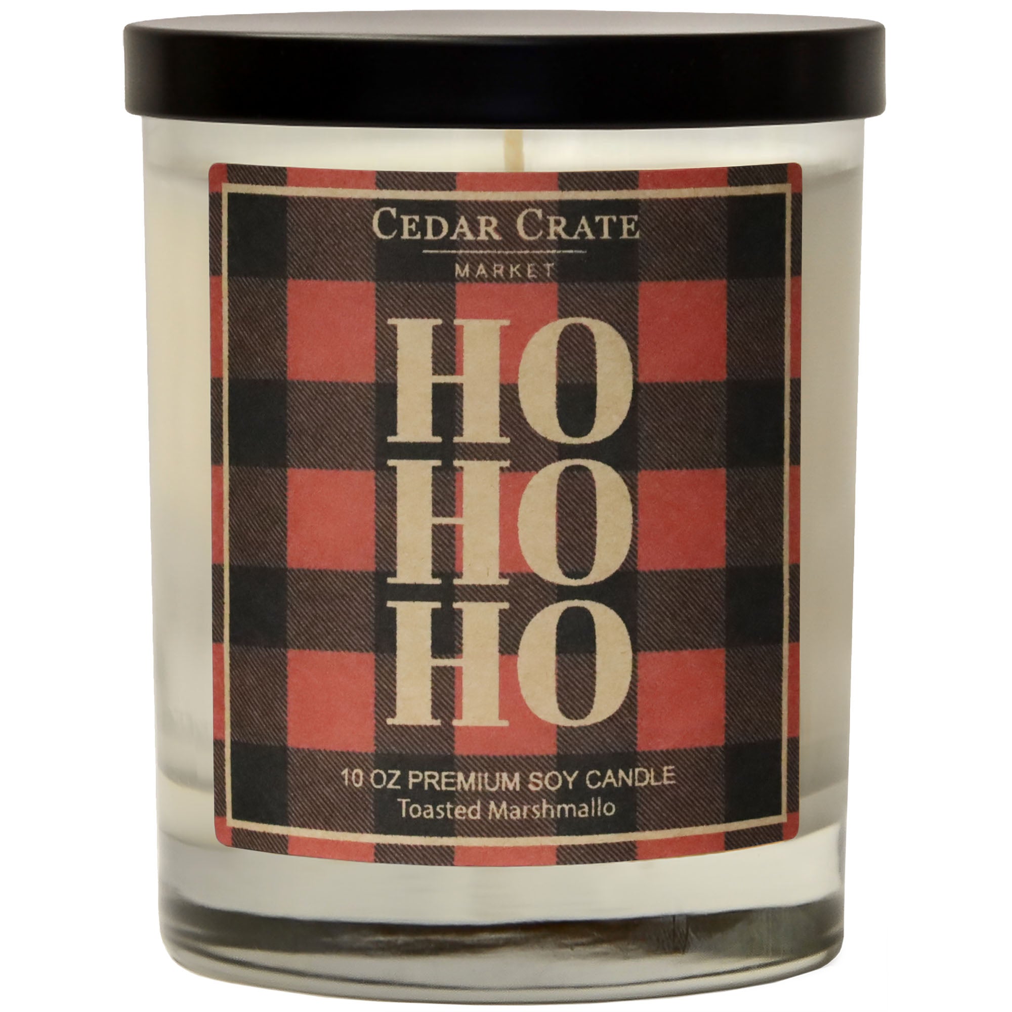 Ho Ho Ho Buffalo Plaid Soy Candle