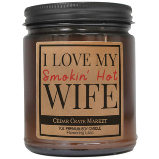 I Love My Smokin' Hot Wife Amber Jar