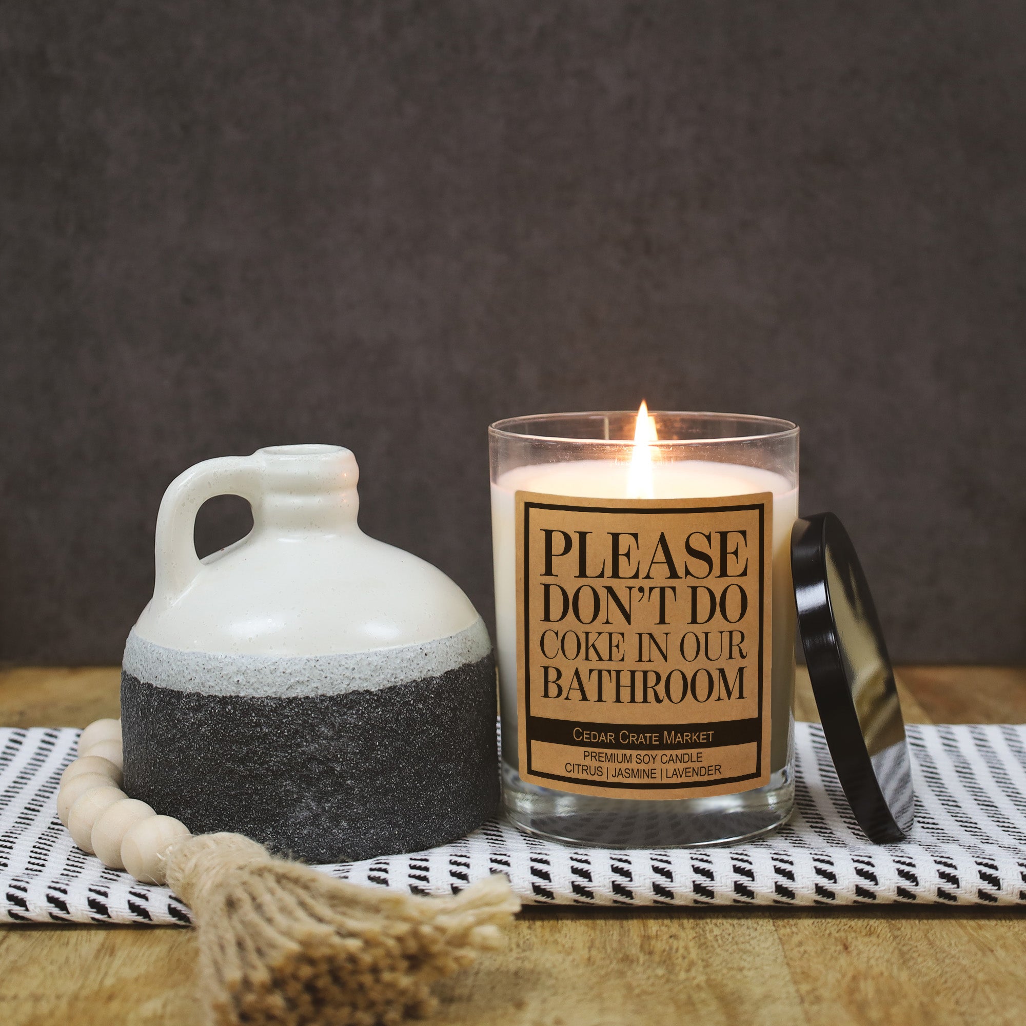 Please Don't Do Coke In Our Bathroom Soy Candle