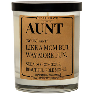 Aunt Like A Mom But Way More Fun Soy Candle