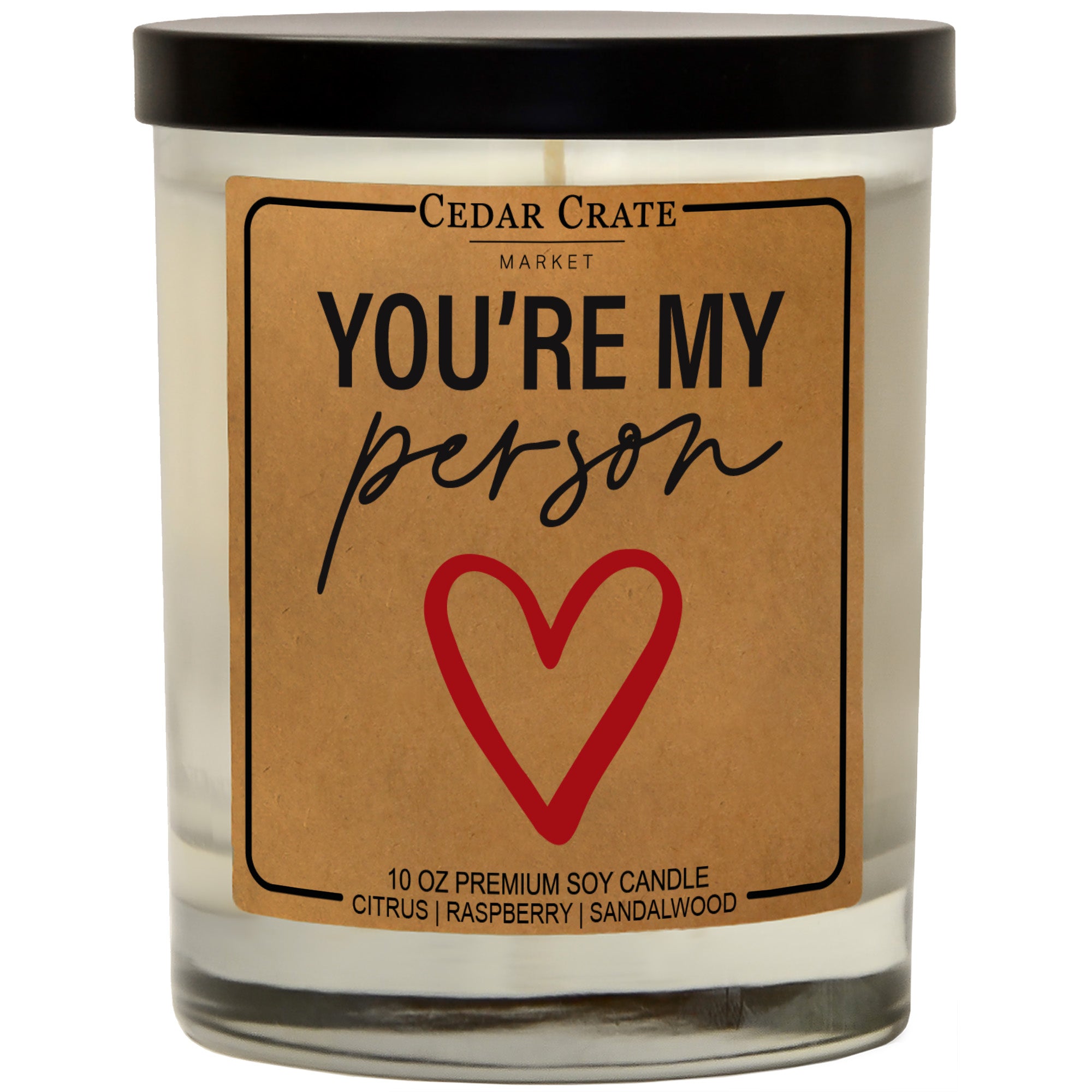 You're My Person Soy Candle - White