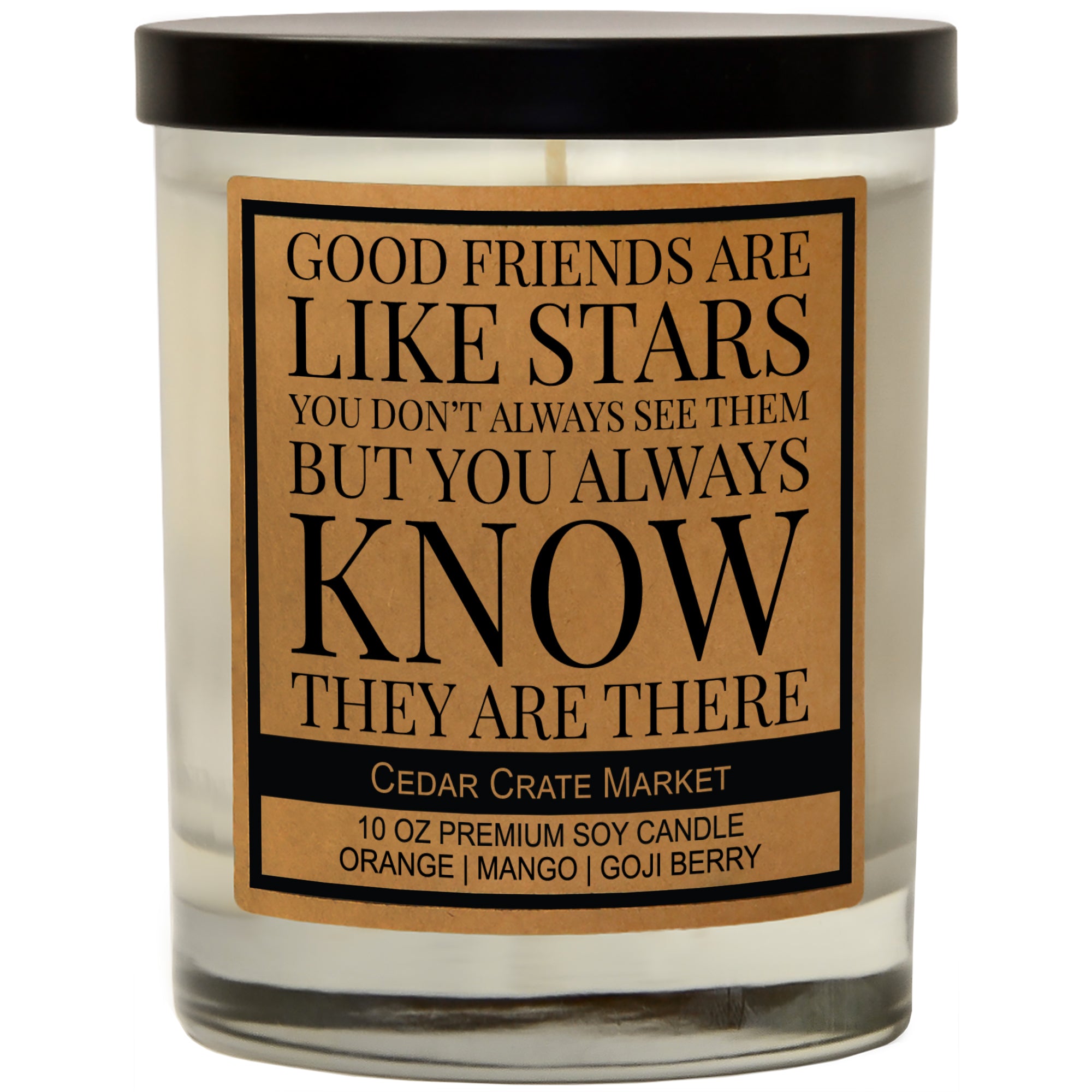 Good Friends Are Like Stars Soy Candle
