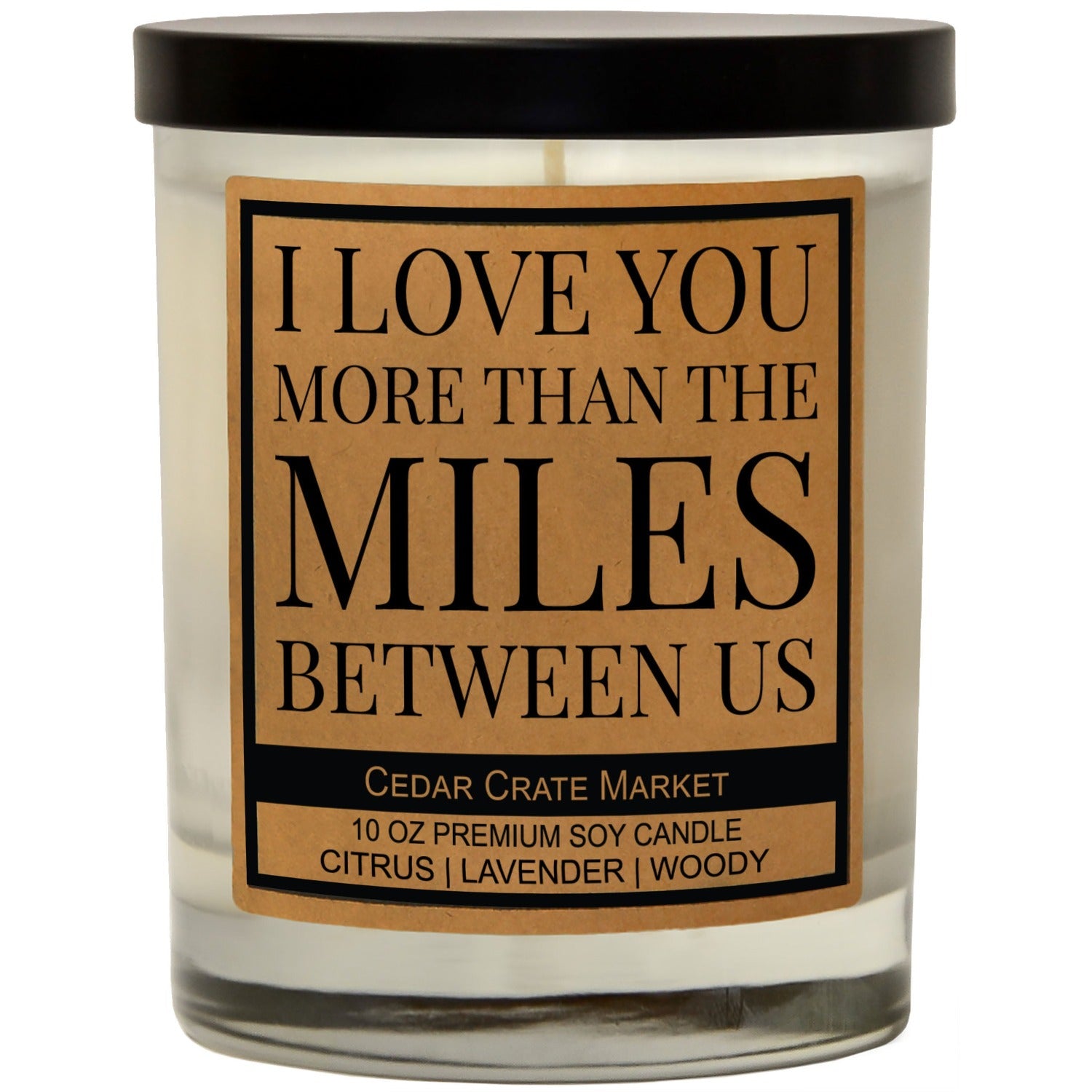 I Love You More Than The Miles Between Us Soy Candle