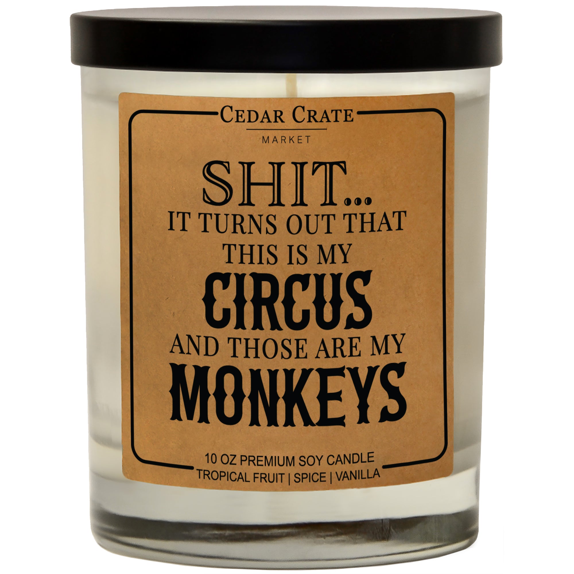 Shit... It Turns Out That This Is My Circus and Those Are My Monkeys Soy Candle