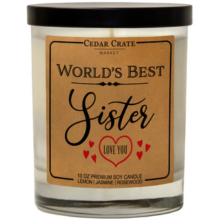 World's Best Sister Love You Soy Candle