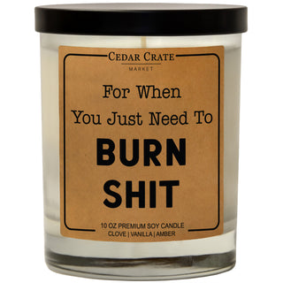 For When You Just Need to Burn Shit Soy Candle