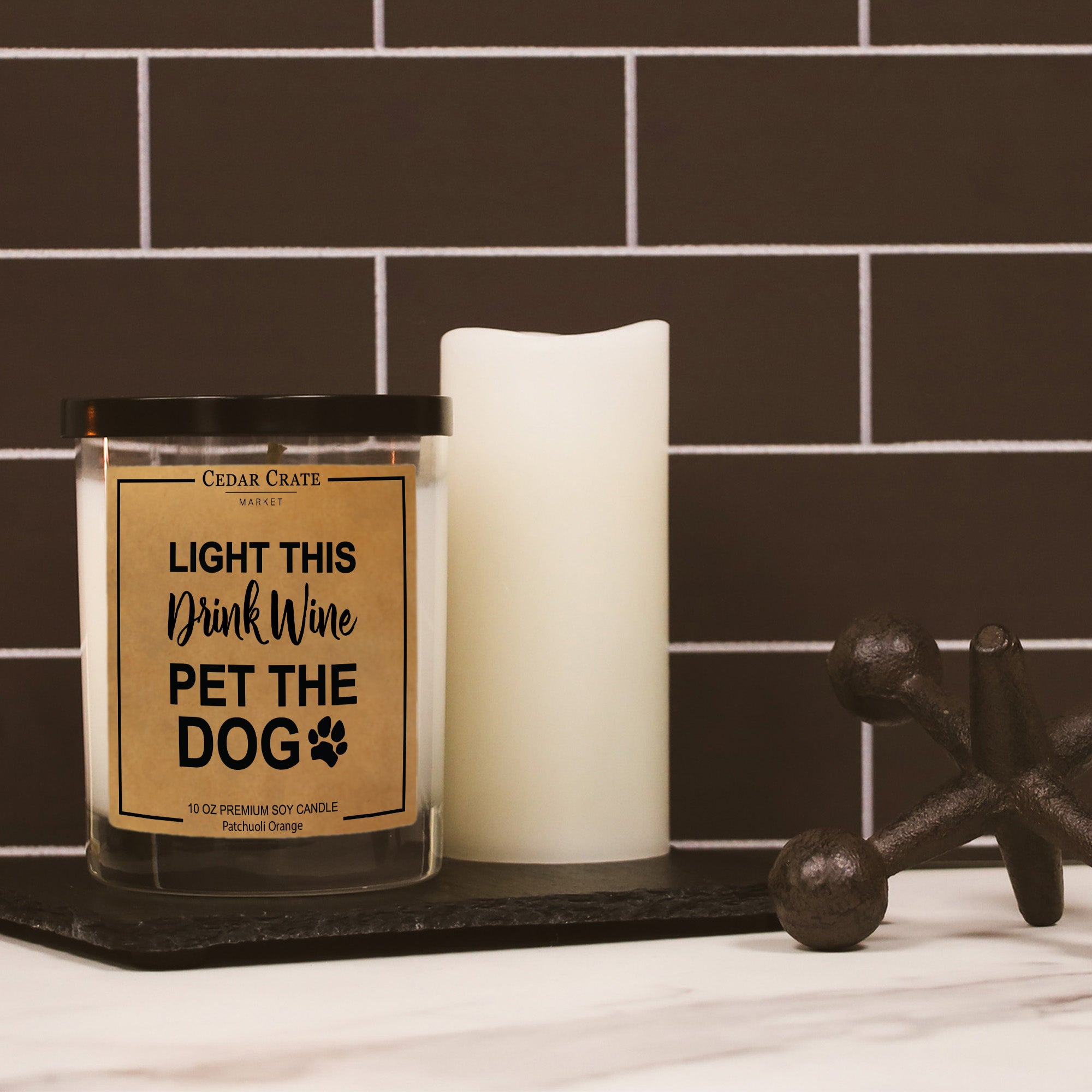 Funny Candles | Light This, Drink Wine, Pet The Dog - Kraft