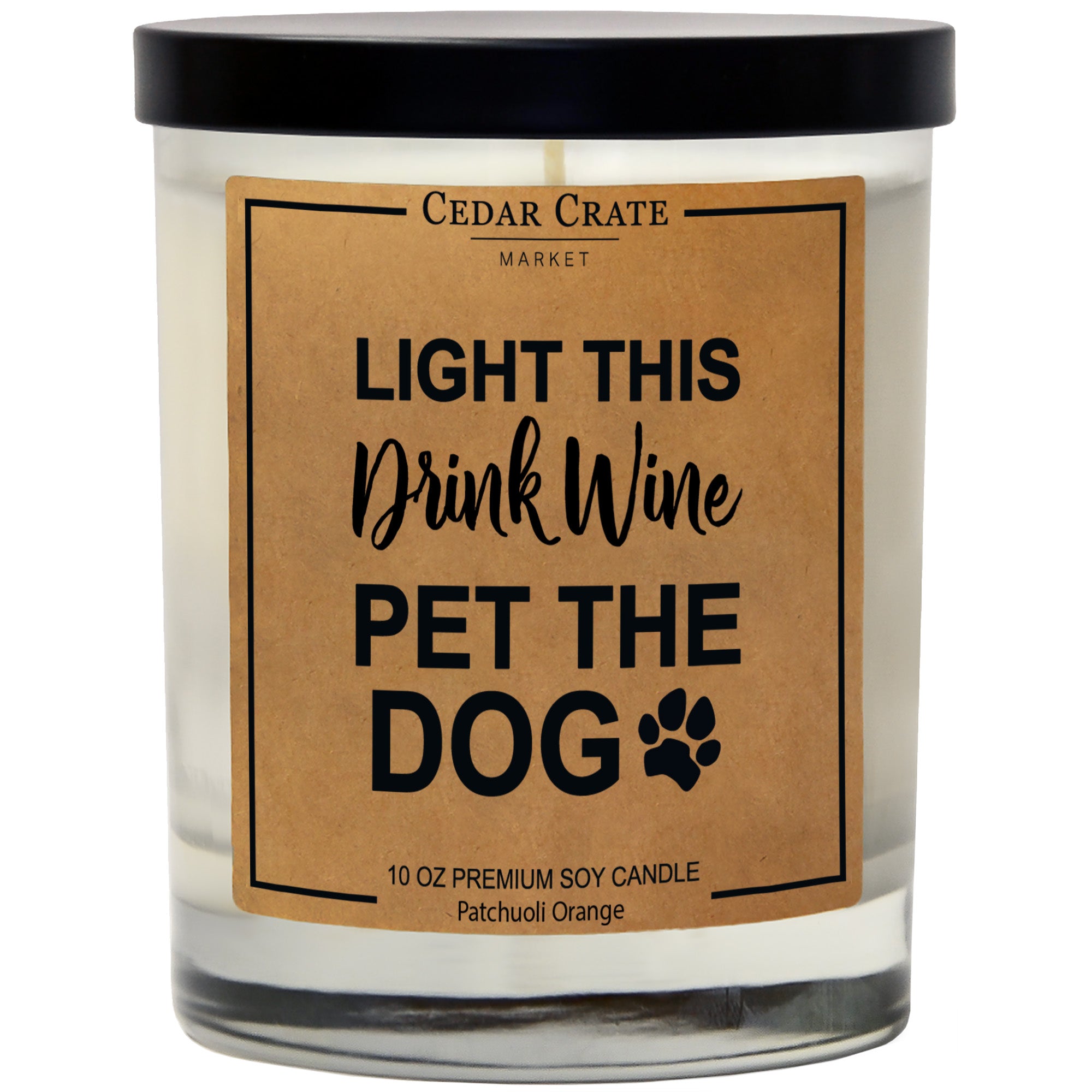 Funny Candles | Light This, Drink Wine, Pet The Dog - Kraft