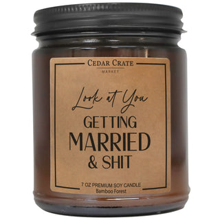 Look At You Getting Married And Shit Amber Jar