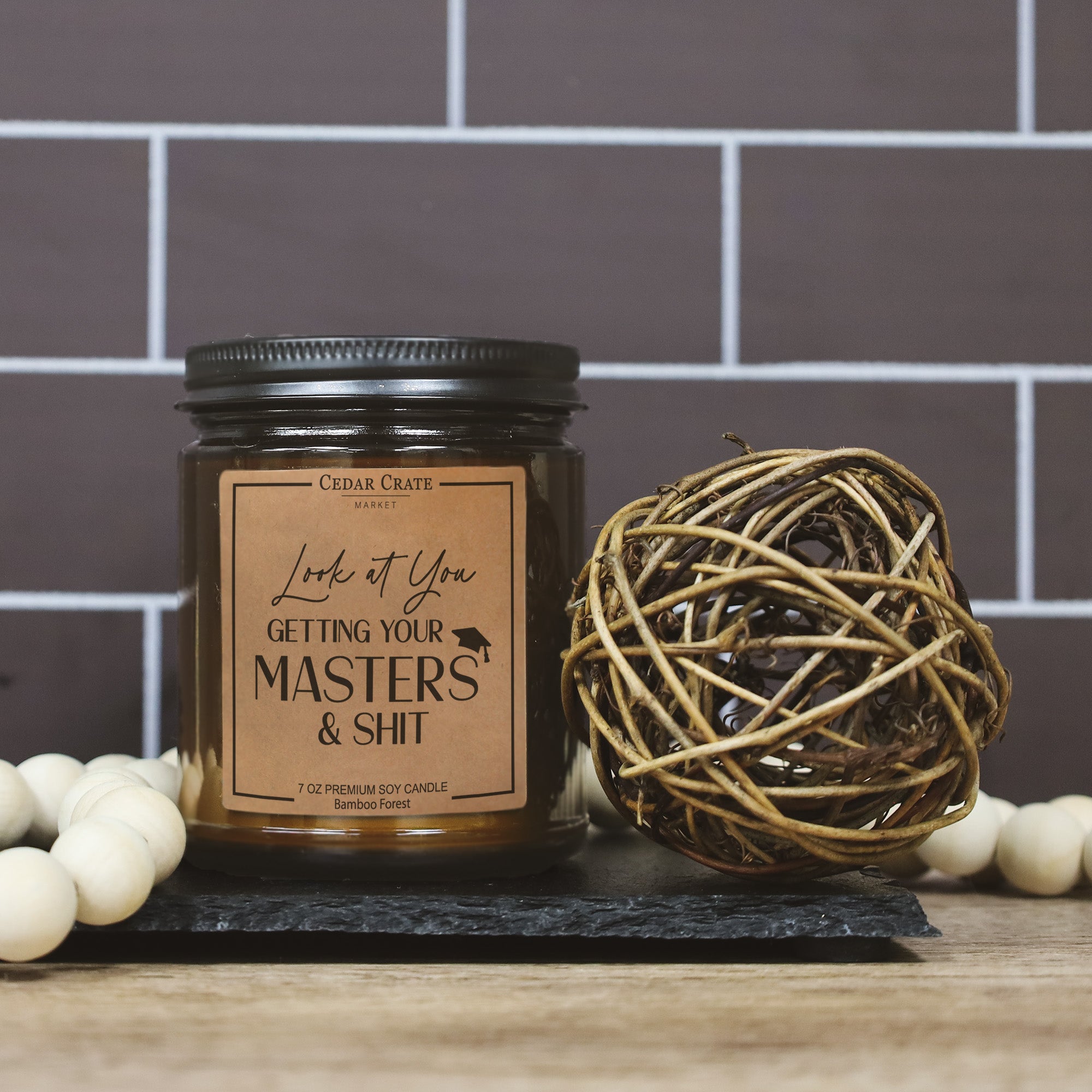 Look At You Getting Your Masters And Shit Amber Jar