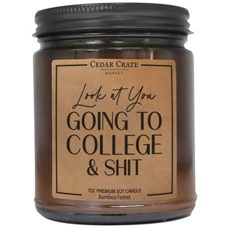 Look At you Going To College And Shit Amber Jar