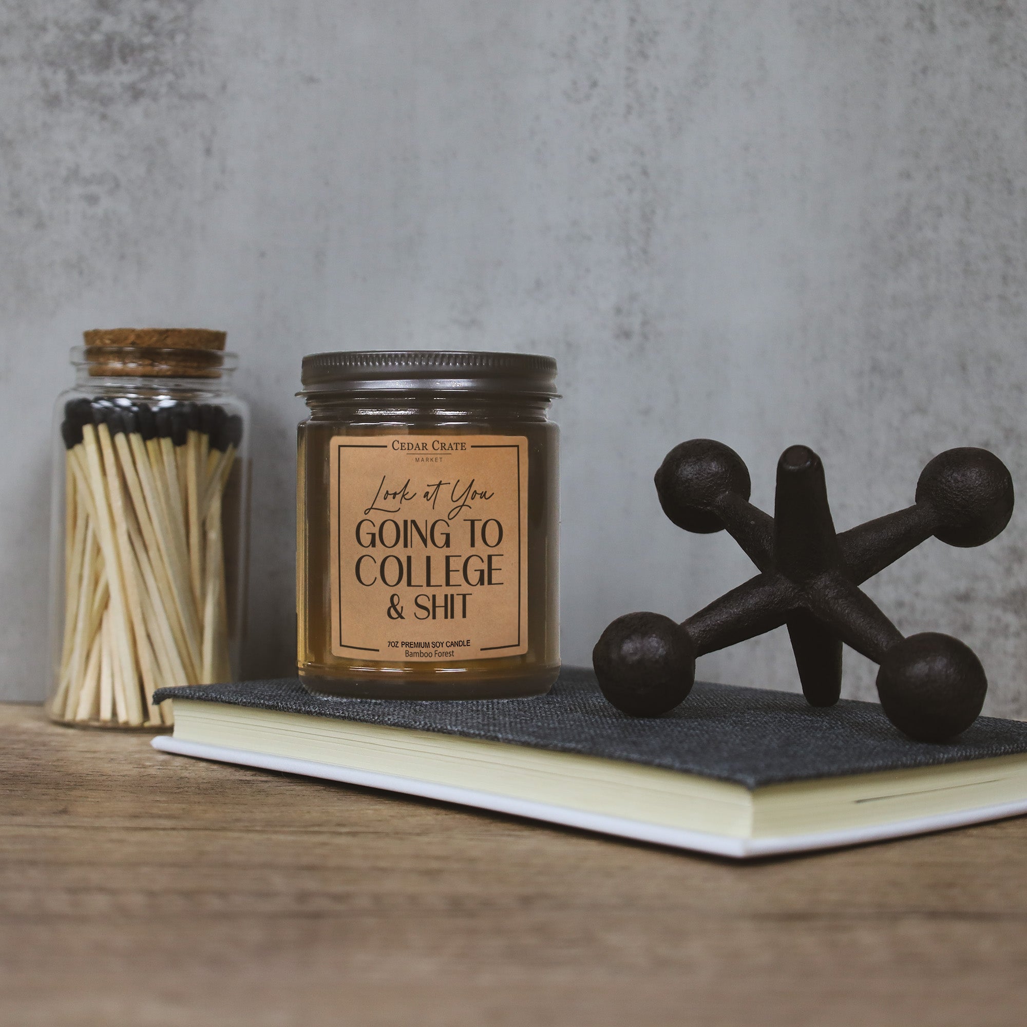 Look At you Going To College And Shit Amber Jar