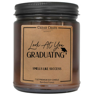 Look At You Graduating Smells Like Success Amber Jar