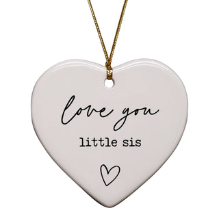 Love You Little Sis Keepsake Ornament