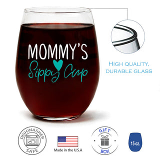 Mommy's Sippy Cup Wine Glass - Last Chance!