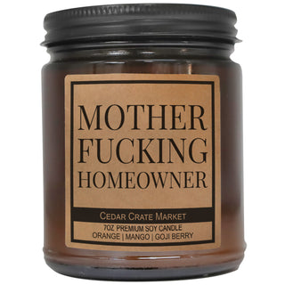 Mother Fucking Homeowner Amber Jar