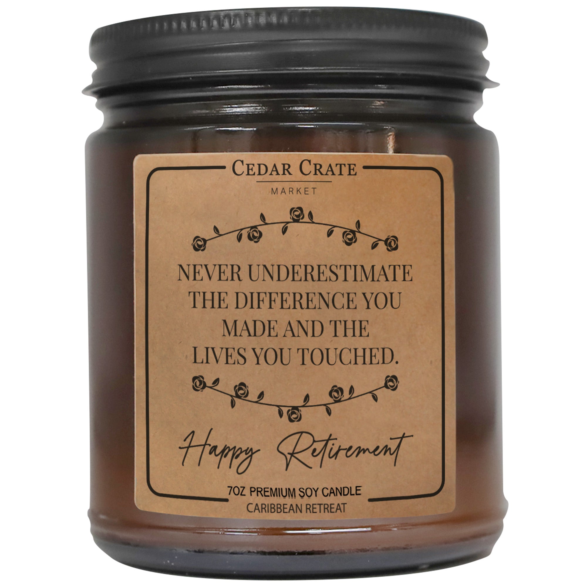 Never Underestimate The Difference You Make 7 Ounce Amber Jar