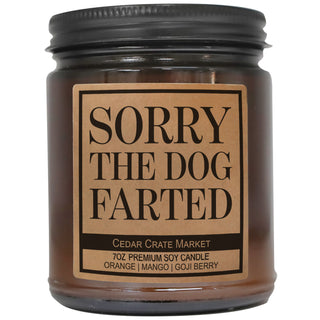 Sorry The Dog Farted Amber Jar