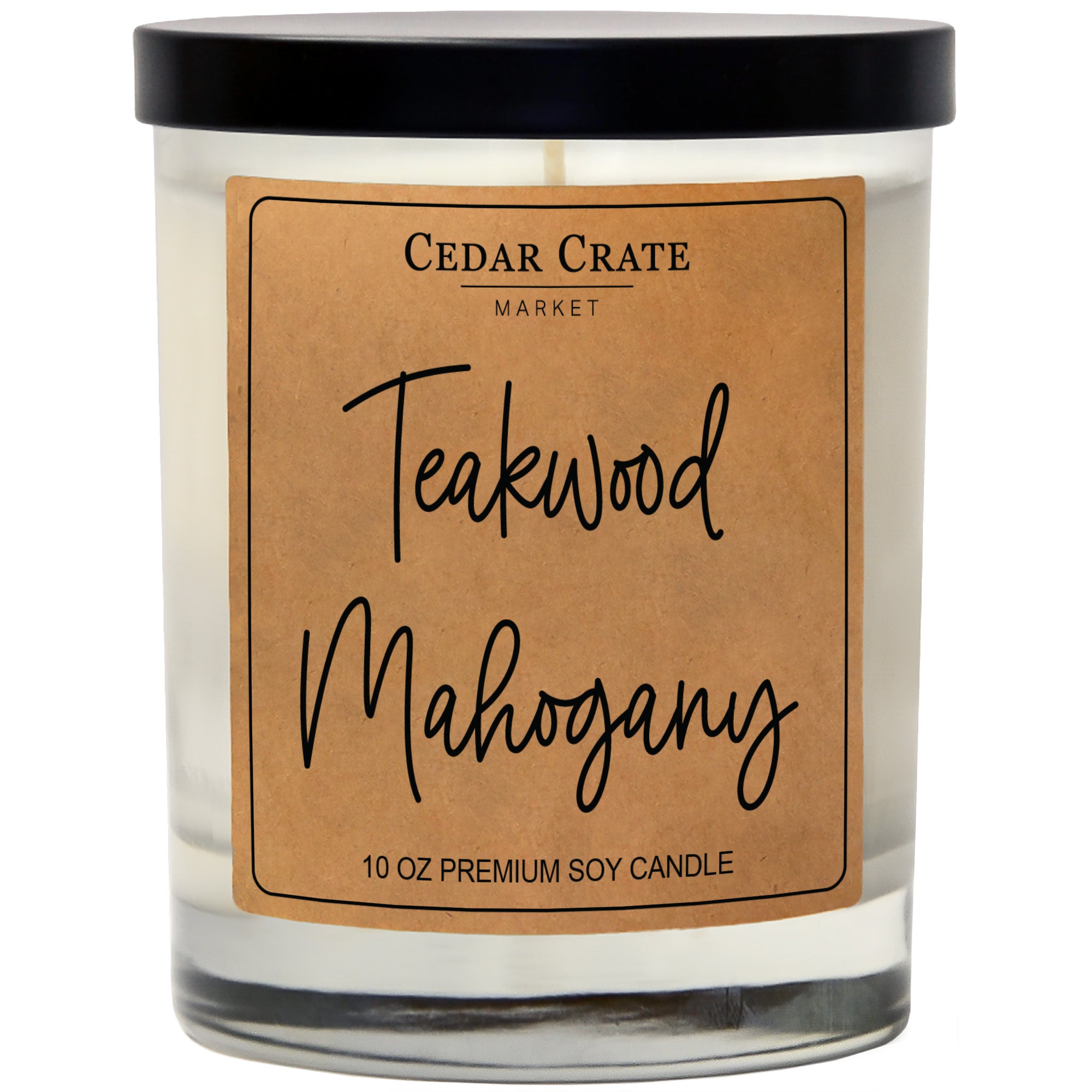 Teakwood Mahogany Soy Candle