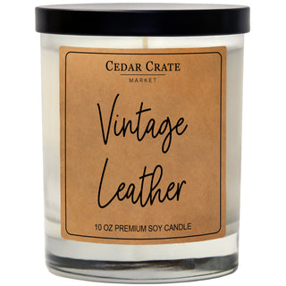 Vintage Leather Soy Candle
