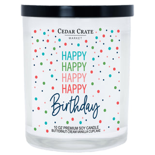 Happy Birthday Confetti Soy Candle