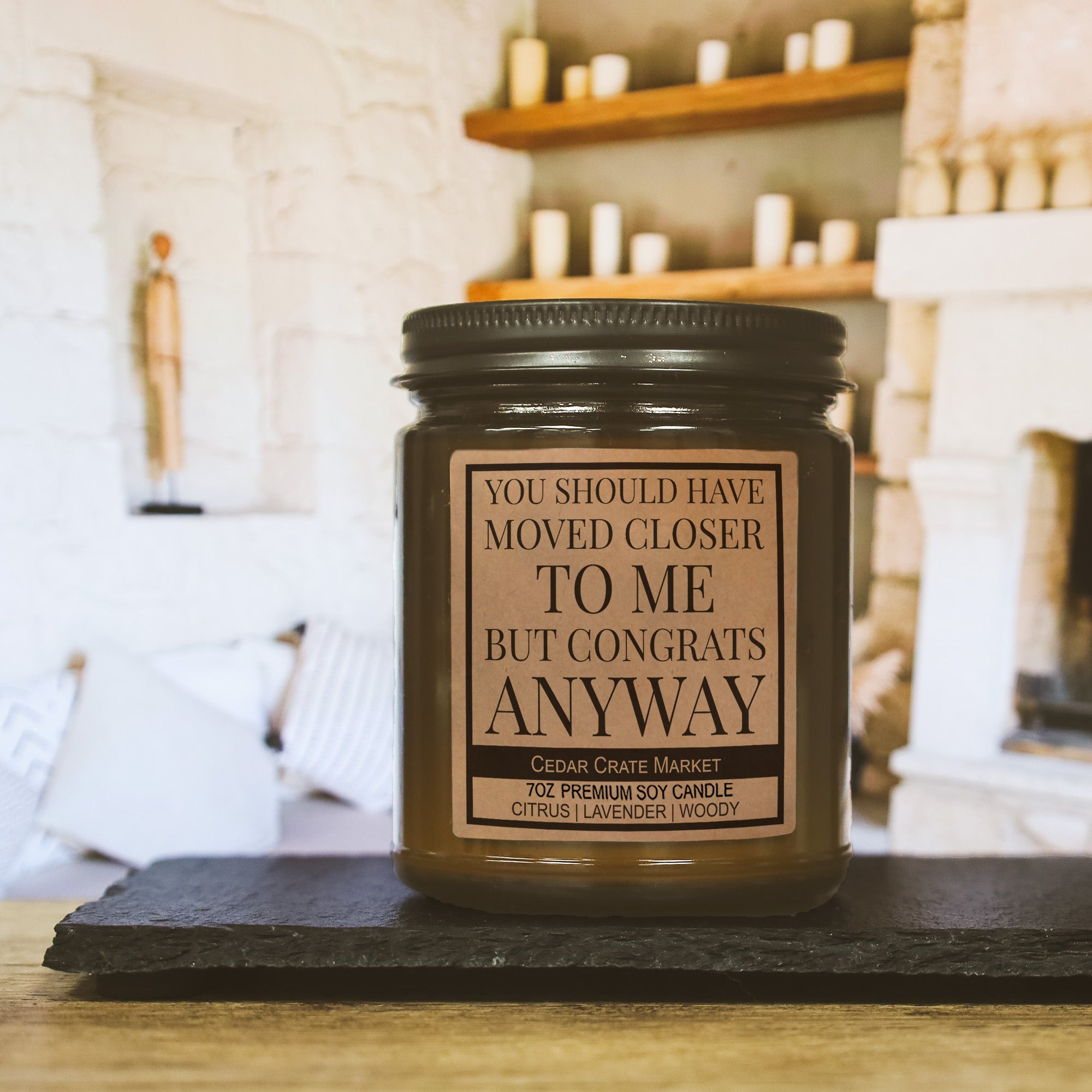 You Should Have Moved Closer To Me Amber Jar