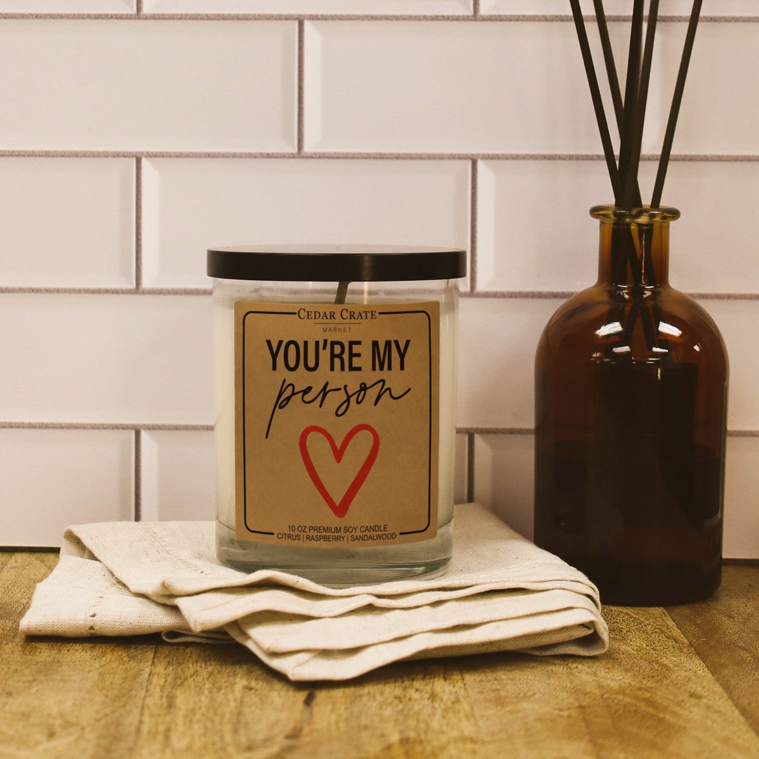 You're My Person Soy Candle - White