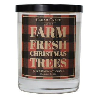 Farm Fresh Christmas Trees Buffalo Plaid Soy Wax Candle