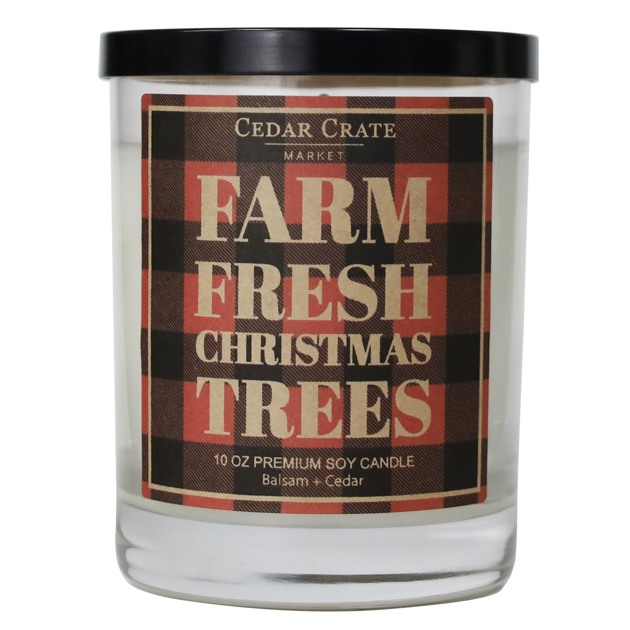 Farm Fresh Christmas Trees Buffalo Plaid Soy Wax Candle